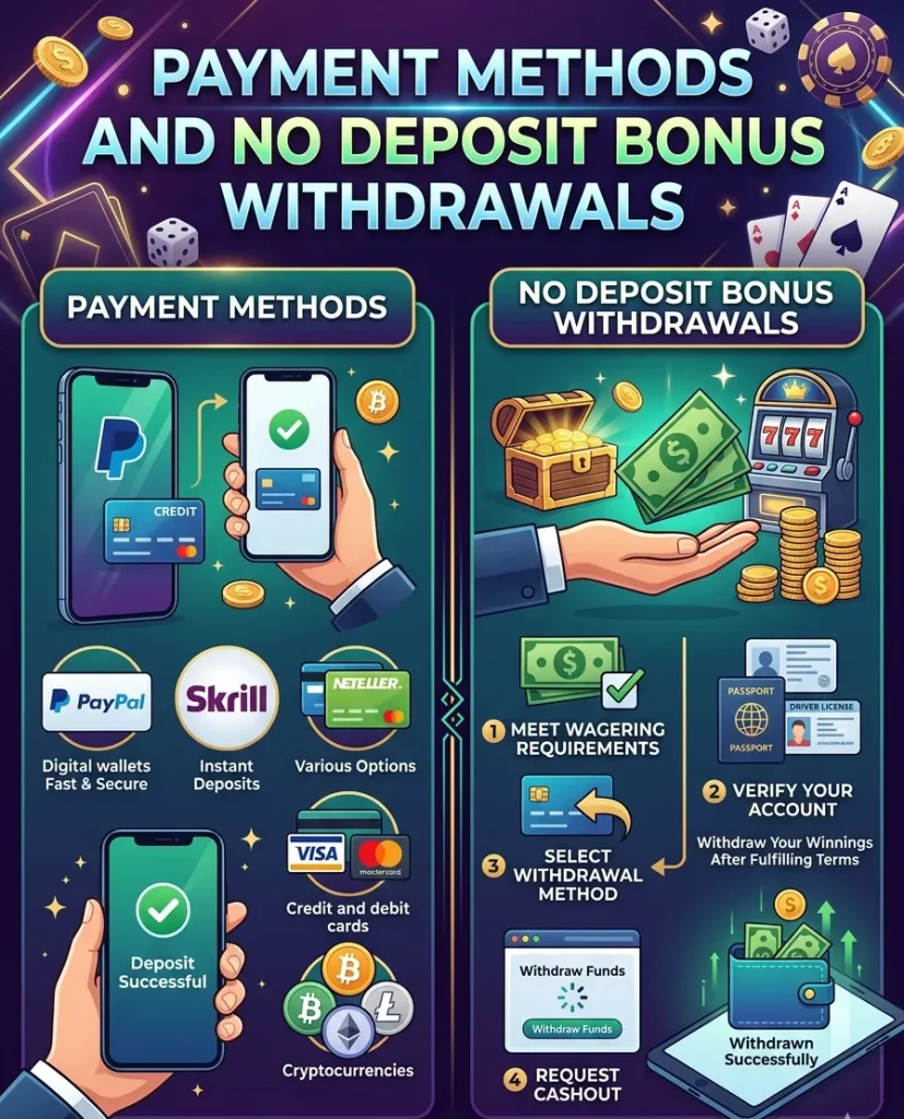 Payment Methods And No Deposit Bonus Withdrawals
