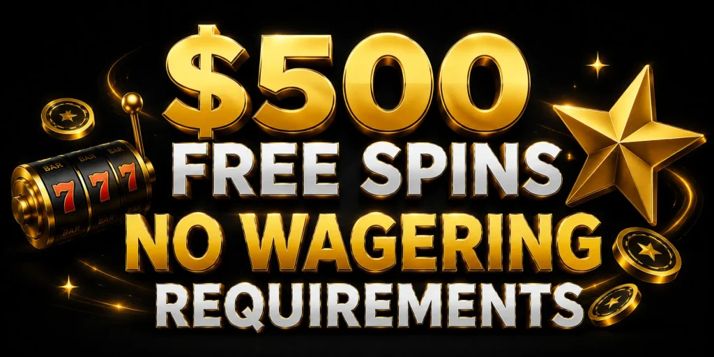 $500 Free Spins No Wagering Requirements