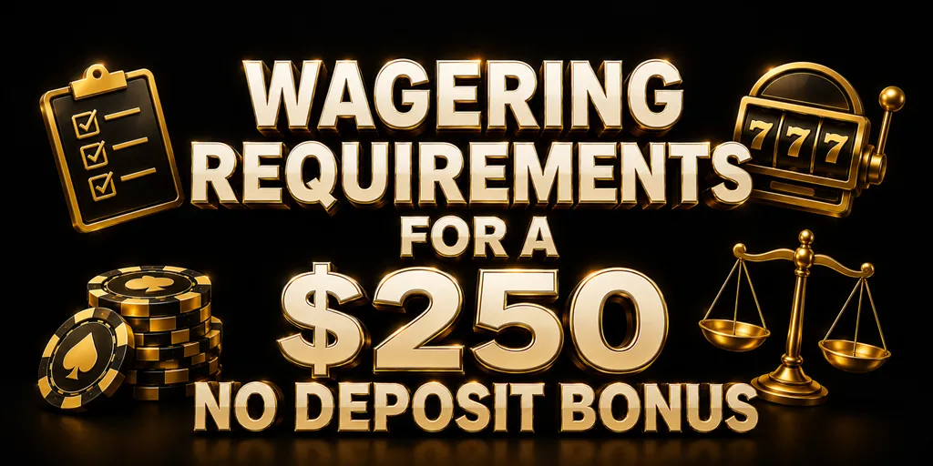 Wagering Requirements For A $250 No Deposit Bonus