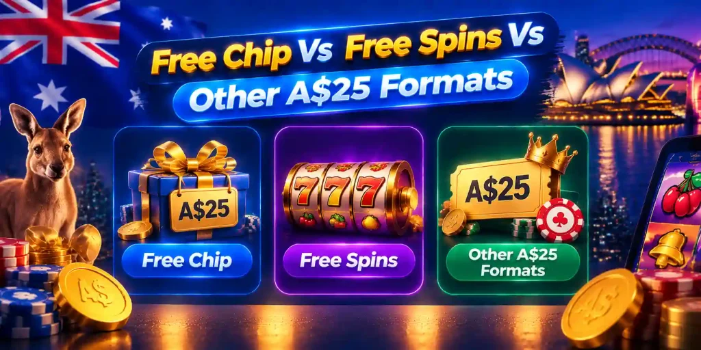 Free Chip Vs Free Spins Vs Other A$25 Formats