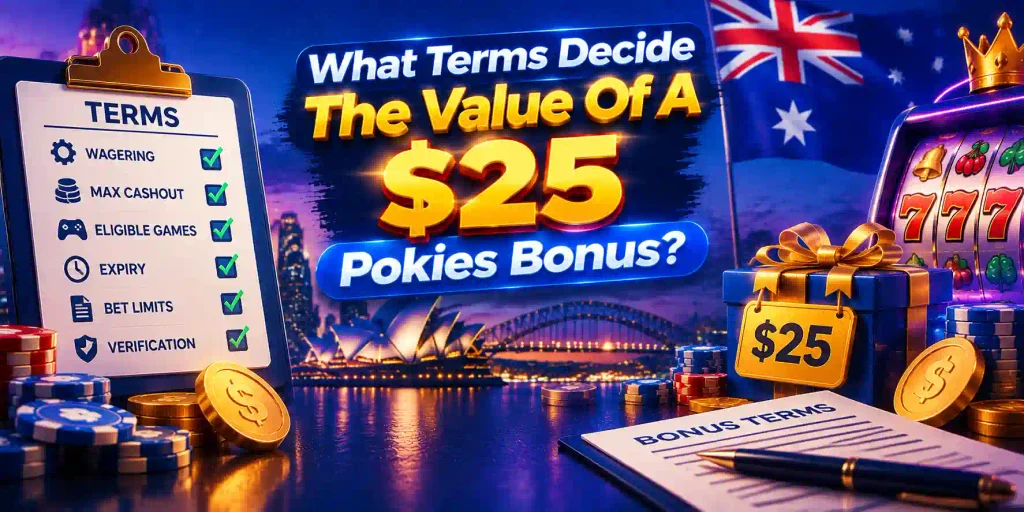 What Terms Decide The Value Of A $25 Pokies Bonus